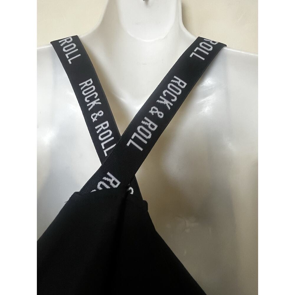 Saint + Sofia Sunset Black Maxi Dress Sz 10 Rock & Roll Straps Casual Minimalist - Picture 5 of 8